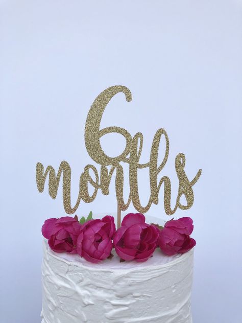 Excited to share this item from my #etsy shop: 6 months Cake Topper, 1/2 Birthday Glitter Cake Topper, Smash Cake, 6 month Birthday, Photography Prop, Sparkly Cake Topper, Half Birthday 6 Months Cake, Sparkly Cake, Half Birthday Cakes, Birthday Present For Boyfriend, Birthday Glitter, Half Birthday, Glitter Cake Topper, Glitter Cake, Birthday Photography