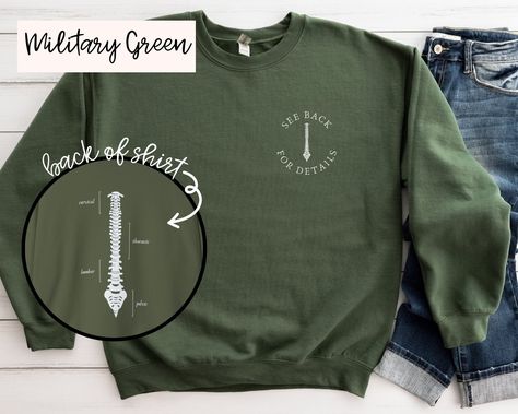 Doctor Of Chiropractic, Chiropractic Adjustment, Small Design, Student Gift, Chiropractic, Student Gifts, Looks Vintage, Military Green, Small Designs