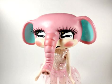 For Adoption - Sculpted Elephant - LPS Hybrid - Base Head … | Flickr Base Head, Lps, Adoption, Elephant, Dolls, Disney Princess, How To Wear