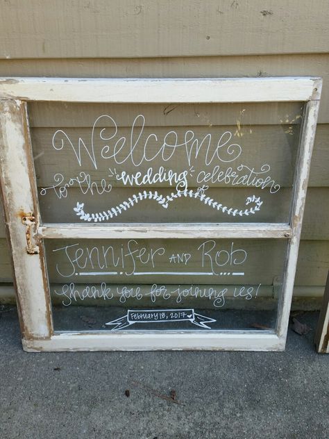 Wedding Window Signs, Welcome Sign For Wedding, Wedding Window, Engagement Signs, Wedding Decorating, Sign For Wedding, Signs Wedding, Window Signs, Mom Wedding