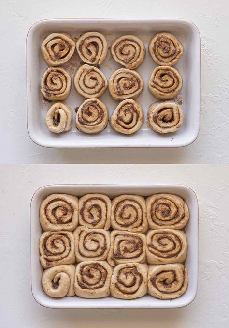 Fluffy and soft vegan gingerbread cinnamon rolls perfect for Christmas! Easy to make and more fun than classic cinnamon rolls. Gingerbread Cinnamon Rolls, Cinnamon Scrolls, How To Make Gingerbread, Vegan Gingerbread, Christmas Easy, Plant Based Milk, Vegan Butter, Coconut Sugar, Cute Food