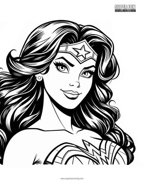 Wonder Woman coloring page Wonder Woman Coloring Pages, Black Superwoman, Wonder Woman Drawing, Cartoon Superhero, Superhero Coloring Pages, Dc Comics Women, Superhero Coloring, Wonder Woman Art, Comic Book Art Style