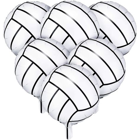 PRICES MAY VARY. Widely usage: volleyball foil balloons are ideal for wedding decoration, party celebration decoration, children's toys and so on, it is a pretty decorative balloon for party celebration, and it can create festive effects with other balloons, this sports foil balloons are suitable for enterprise publicity, KTV or bar decoration Repeated use: these volleyball theme balloons are easy to be inflated and deflated, when you need decoration, you can inflate the balloon and flatten the Football Party Balloons, Volleyball Decorations, Volleyball Party, Volleyball Senior Night, Backyard Graduation Party, Balloons For Birthday, Plastic Balloons, Meaningful Pictures, Volley Ball