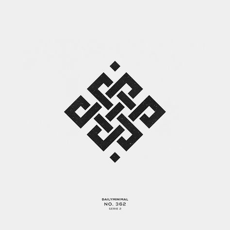 Kv Design, Minimal Logos Inspiration, Daily Minimal, Typographie Logo, Design Stencils, Karma Tattoo, Chinese Graphic, Geometric Logo Design, Endless Knot