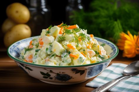 Slovak Christmas Potato Salad Recipe - Taste Is Yours Slovak Christmas, Christmas Potatoes, Potatoe Salad, Potato Salad Recipe, Polish Recipes, Potatoe Salad Recipe, European Food, Gluten Free Vegetarian, Salad Recipe