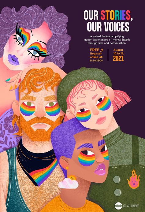 Never be afraid to show your own true colors and enjoy life! Here are some of the most fabulous LGBTQ ad campaigns to inspire your works and the community! Lgbtq Poster Ideas, Lgbtq Poster, Pride Party, Design Campaign, Community Projects, Campaign Ideas, Black Color Hairstyles, Color Hairstyles, Campaign Posters