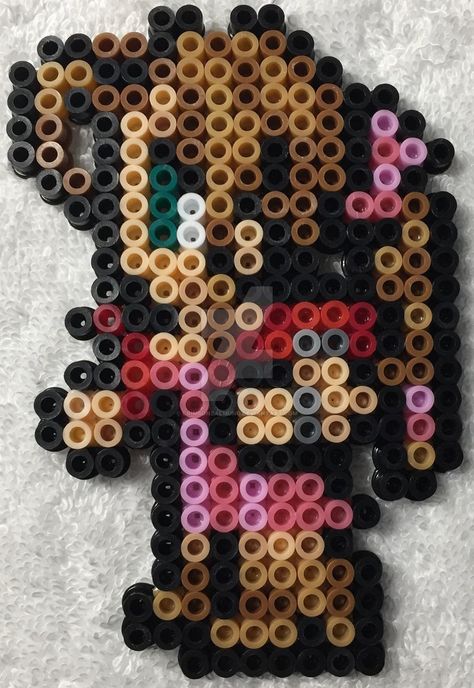 Final Fantasy Perler Beads, Pixel Sprites, Video Game Pattern, Final Fantasy Aerith, Pixel Art Maker, Aerith Gainsborough, Beaded Projects, Pixel Art Pokemon, Pixel Beads