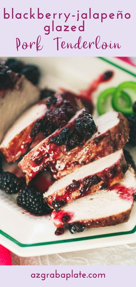 Blackberry-Jalapeño Glazed Pork Tenderloin is a delightful main dish to serve any night. Blackberry-Jalapeño Glazed Pork Tenderloin is a full-flavored main dish everyone will love. #maindish #porktenderloin  #pork @walmart @SmithfieldBrand #ad #AllNaturalPork Glazed Pork Tenderloin, Cooking Pork Tenderloin, Glazed Pork, Pork Glaze, Spicy Pork, Stuffed Pork Tenderloin, Pork Dishes, Pork Loin, Pork Tenderloin