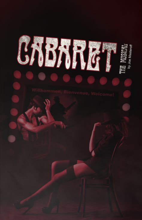 Another mock poster for the stage musical 'Cabaret'. This is probably one of my most advanced posters to date. Vintage Cabaret Poster, Cabaret The Musical, Cabaret Poster Design, Musical Posters Broadway, Cabaret Wallpaper, Cabaret Aesthetic, Emcee Cabaret, Cabaret Poster, Cabaret Broadway