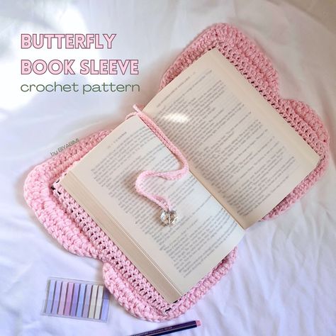 The crochet butterfly book sleeve is now available on my website (biyabimi.com) link in bio 🥰 Crochet Book Case Free Pattern, Crochet Book Bag Pattern, Crochet Book Covers Free Patterns, Crochet Book Pattern, Book Sleeves Crochet, Crochet Book Accessories, Reader Essentials, Crochet Book Cover Free Pattern, Crochet Book Sleeve Free Pattern