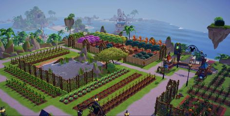 Dreamlight Valley Fruit Trees, Ddlv Inspiration, Dreamland Ideas, Peaceful Meadow, Disney Game, Deco Disney, Valley Game, Valley Landscape, Valley Village