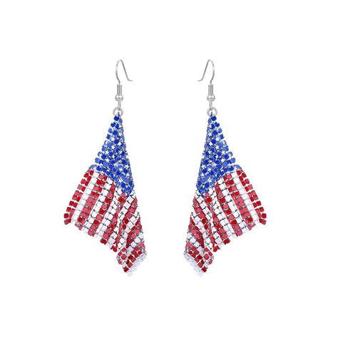 PRICES MAY VARY. Patriotic Jewelry: The earrings are designed with American flag elements, stars, and stripes, which are the representative symbols of the United States. Size: As the picture shows High Quality: The earrings are made of S925 silver, which is lead-free, nickel-free, and hypoallergenic. The exquisite craftsmanship and polished surface make them look more shiny and charming. Versatile Style: These earrings are suitable for various occasions, such as parties,proms, dating, or daily w Usa Earrings, Teen Girl Jewelry, Flag Earrings, Patriotic Earrings, 4th Of July Parade, Alloy Earrings, Long Drop Earrings, Flag Stand, Drop Dangle Earrings