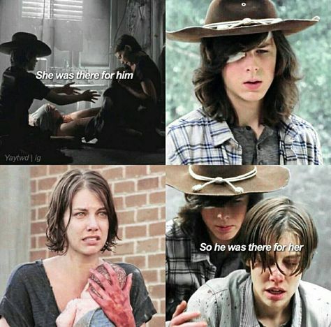 "She was there for him. So he was there for her." Maggie Rhee and Carl Grimes ● Season 3 Episode 4 and Season 7 Episode 1 | The Walking Dead Tha Walking Dead, Glenn Y Maggie, Carl The Walking Dead, The Walkind Dead, Walking Dead Wallpaper, Dead Pictures, Walking Dead Funny, Walking Dead Zombies, Walking Dead Memes