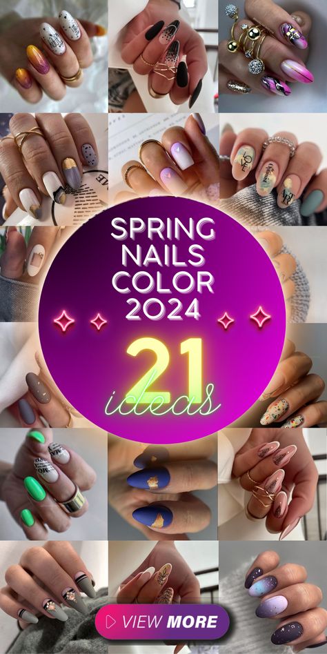 Spring Nail Colors 2024: Embrace the Season’s Hottest Shades Gel Polish Art Designs, Modern Monochrome, Polish Art, Spring Nail Colors, Spring Nail, Floral Tapestry, 2024 Trends, Spring Trends, Cute Acrylic Nails