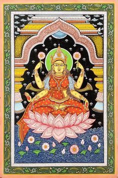 Pattachitra Border Design, Odisha Painting, Odisha Pattachitra, Hindu Cosmos, God Painting, Mysore Painting, Planet Painting, Ancient Drawings, Spiritual Paintings