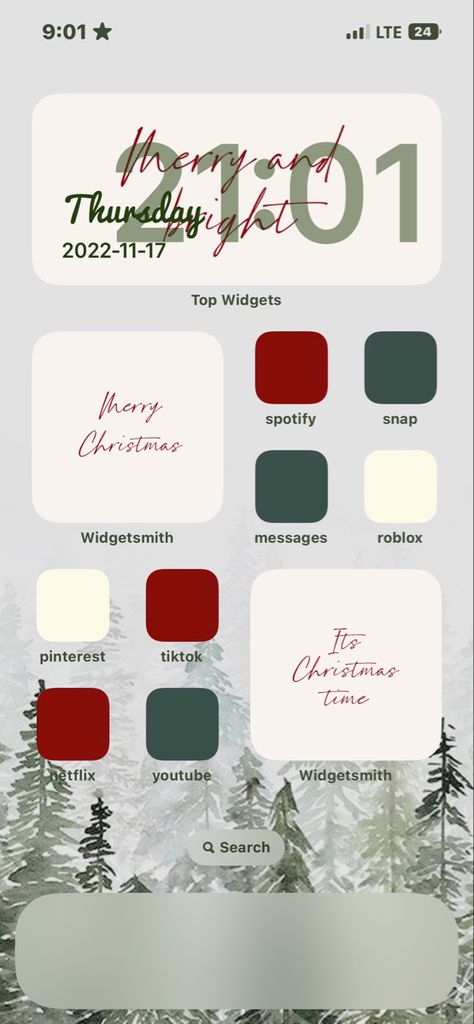 Christmas Ios 16, Christmas Ios Homescreen, Christmas Ios, Ios Homescreen, Phone Layout, Ios 16, Simple Christmas, Christmas Home, Christmas Time