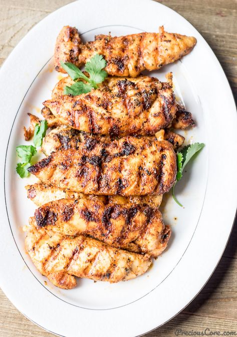 Chicken Tenders Grilled Recipes, Grilling Chicken Tenderloins, Grilled Chicken Strip Dinner Ideas, Grill Chicken Tenderloins, George Foreman Chicken Tenders, Corn Meal Chicken Tenders, The Best Grilled Chicken, Best Grilled Chicken, Grilled Chicken Strips