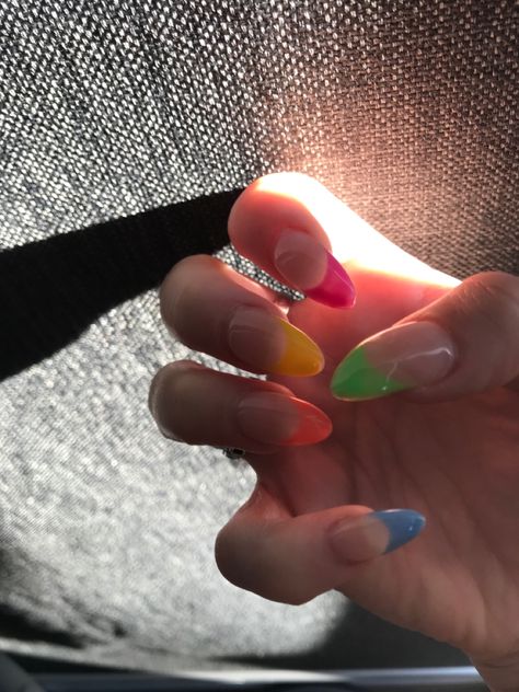 #rainbow #nails #pretty #pride #acrylic #acrylicnaildesigns #beautiful #nailsofinstagram Lgbtq Nails, Subtle Pride Nails, Pride Nails Designs, Nail Feet, Valentine Nails Pink, Nails Feet, Pride Nails, Nails Beautiful, Nails Pretty