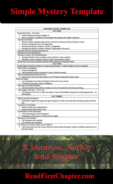 Mystery Story Outline, Mystery Plot Template, Mystery Novel Outline, Writing A Mystery Novel, How To Write A Mystery Novel, Mystery Inspiration, Novel Template, Writing Mystery, Novel Outline Template