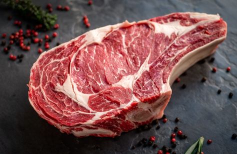 How to Cook a Prime Rib Steak in the Oven Delmonico Steak, Prime Rib Steak, Cowboy Steak, Steak In Oven, Cooking Prime Rib, Rib Steak, Stone Background, How To Cook Meatballs, Rib Eye