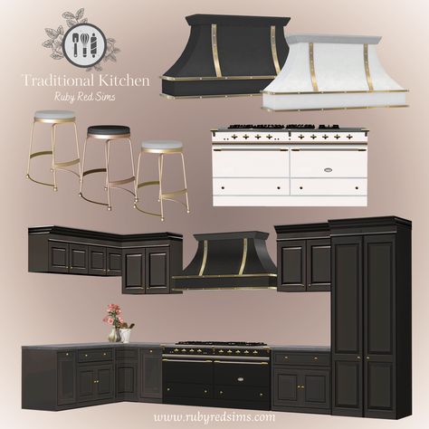 2023.07 Traditional Kitchen Part 2 | Download - FREE | Patreon Sims 4 Alpha Kitchen, Sims 4 Cc Luxury Kitchen, Sims 4 Cc Mansion Furniture, Sims 4 Cc House Decor Kitchen, Sims 4 Mods Furniture Kitchens, Sims 4 Cc Fancy Furniture, Sims 4 Cc Furniture Patreon Free Kitchen, Luxury Cc Sims 4, Sims 4 Cc Furniture Bedrooms Beds Patreon