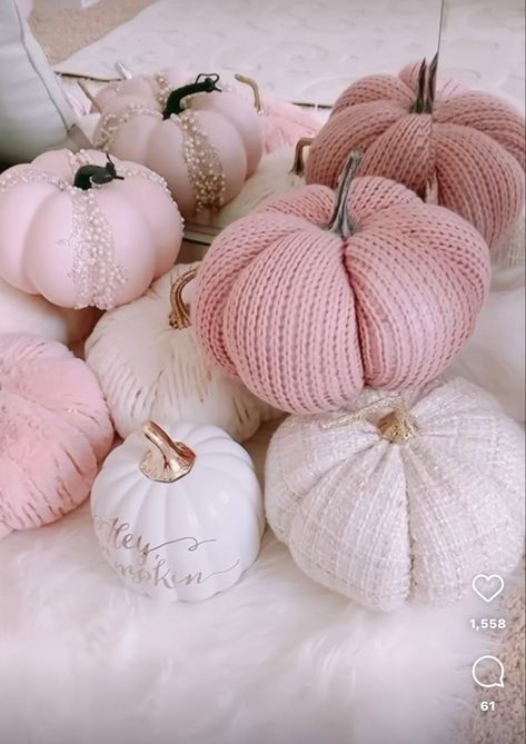 Pink Thanksgiving Aesthetic, Aesthetic Pumpkins, Pink Fall Aesthetic, Girly Autumn, Pink Thanksgiving, Pink Halloween Decor, Pink Autumn, Halloween Decor Diy, Pink Fall