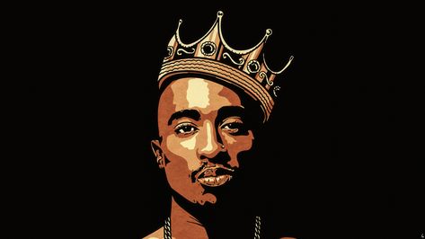 the king [3840 x 2160] Tupac, Wallpaper 4k, Wallpapers, Black, Art