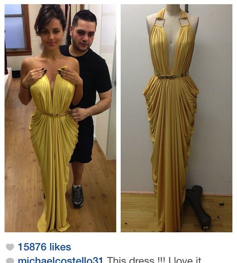 Michael Costello Dress Deep V Neck, Draping Fashion, Prom Dresses Yellow, Long Evening Dress, Tulle Ball Gown, Dress Prom, Gown Dress, Evening Dresses Long, Evening Dresses Prom