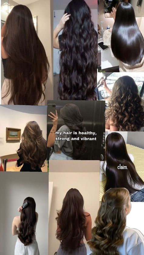 manifesting long hair/lucky girl Healthy Hair Manifestation, Hair Growth Manifestation, Long Hair Affirmations, Manifesting Universe, Manifesting Board, 2025 Goals, Manifestation Tips, Long Healthy Hair, Soft Life