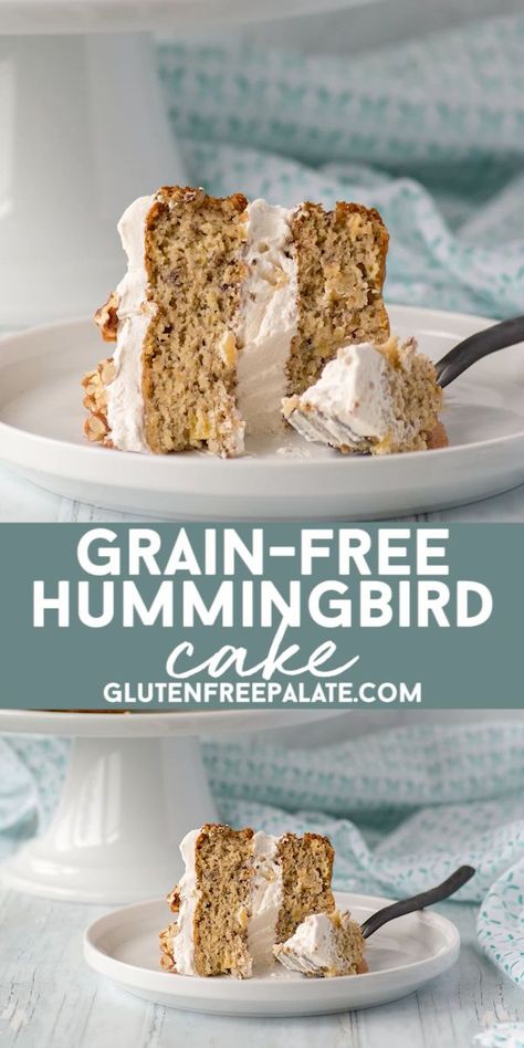 Paleo Cake, Grain Free Desserts, Hummingbird Cake, Gluten Free Desserts Recipes, Gluten Free Cake, Gf Desserts, Gluten Free Sweets, Gluten Free Sugar Free, Grain Free Recipes