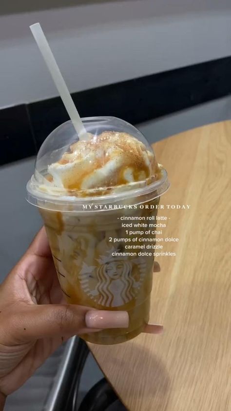 Cinnamon Latte, Starbucks Fall Drinks, Fall Starbucks, Starbucks Secret Menu Recipes, Cold Starbucks Drinks, Frappuccino Inspired Recipes, Secret Starbucks Recipes, Iced Drinks Recipes, Healthy Starbucks Drinks