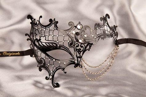 Masquerade Quince, Quince Accessories, Phantom Mask, Black Masquerade, Spring Dance, Masquerade Theme, Masquerade Wedding, Venetian Masquerade Masks, Metal Mask