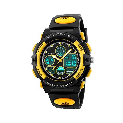 BesWLZ Boys Watches Multifunction Dual Time Digital Watches Alarm Sports Waterproof Kids Watches #boys #watches Best Kids Watches, Digital Wrist Watch, Outdoor Watch, Digital Sports Watches, Boys Watches, Kids Watch, Childrens Watches, Led Watch, Affordable Watches