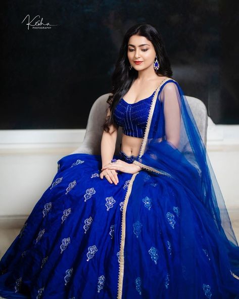 Royal Blue Lehenga Color Combinations, Lehenga Royal Blue, Modern Lehangas, Lehenga Royal, Avantika Mishra, Lehenga Color Combinations, Royal Blue Lehenga, Hot Dp, Brother Wedding