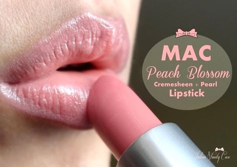 Mac peach blossom lipstick. Soo pretty! <3 Mac Peach Blossom, Indian Vanity, Wedding Lipstick, Pearl Lipstick, Mac Lipstick Swatches, 2021 Makeup, Beautiful Lipstick, Lipstick Swatches, Peach Blossom