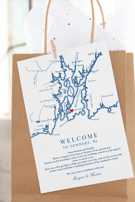 Quick and Easy ordering! Customize these Newport, Rhode Island wedding welcome and itinerary cards with your wedding welcome message on the front, and your weekend events on the back. These are perfect to include with destination wedding welcome bags for your wedding at The Chanler, Rosecliff Mansion, OceanCliff Hotel, The Vanderbilt, and Belle Mer. Click "Edit using the Design tool" to move the heart, shown here over Newport, RI. Artwork by Coastal Map Designs. Wedding Weekend Events, York Maine Wedding, Destination Wedding Welcome Bags, Newport Rhode Island Wedding, Newport Ri Wedding, Maine Map, Annapolis Wedding, Map Wedding, Destination Wedding Welcome Bag