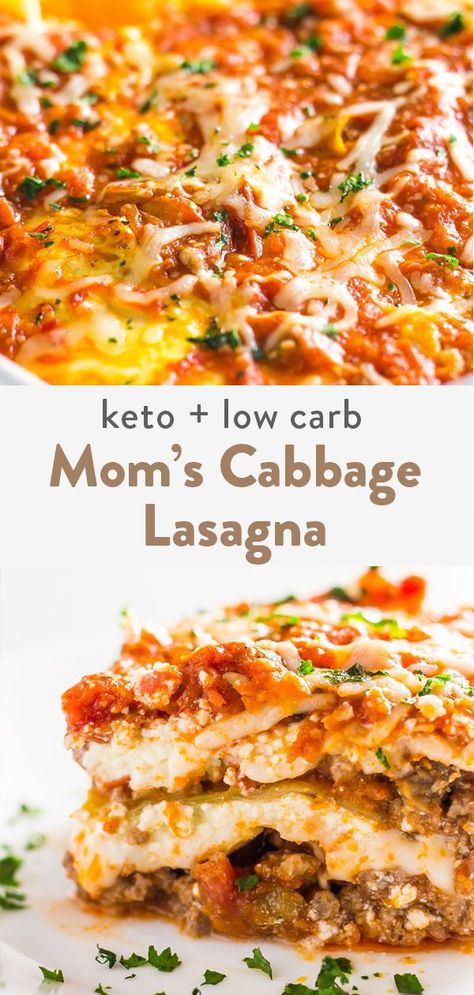 Low Carb Cabbage, Low Carb Italian, Cabbage Lasagna, Low Sugar Diet Recipes, Italian Dinner Recipes, Low Carb Low Fat Recipes, Diet Recipes Easy, Boiled Egg Diet Plan, Boiled Egg Diet