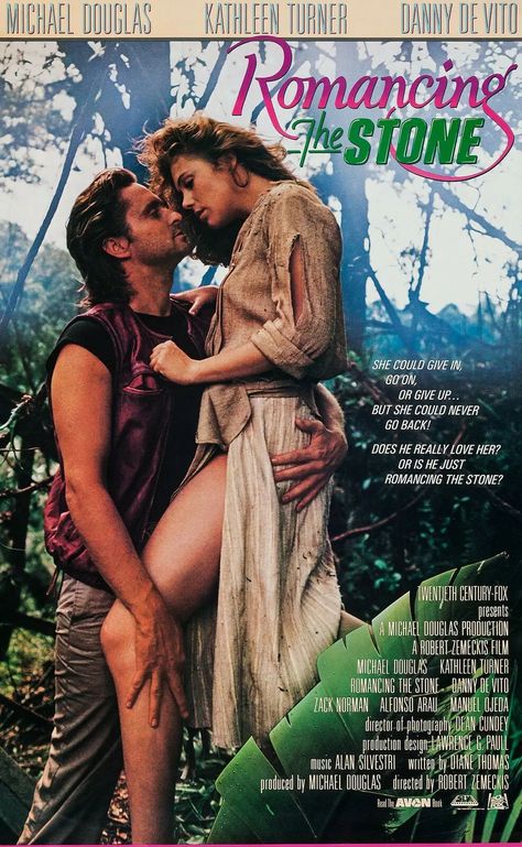 Romancing The Stone, Adventure Movies, Movie Poster Art, About Time Movie, Romantic Movies, Movie Posters Vintage, Love Movie, Romance Movies, Film Posters