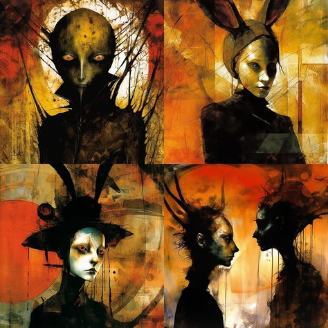 Dave McKean style in Midjourney AI (V5.1, V5, V4, niji 5) | Illustrators | | | | Andrei Kovalev's Midlibrary Dave Mckean Art, Dave Mckean, Artist Study, Skottie Young, Dark Artwork, Hieronymus Bosch, Artistic Installation, Cyberpunk Character, Cover Ideas