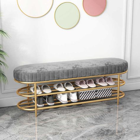 Customize Color Shoe Stool With Shoe Storage Rack Door Side Home Sofa Stool Ottoman Simple Living Room Rest Bench Sofa|Shoe Racks & Organizers| - AliExpress Shoe Rack Hallway, Shoe Rack With Seat, Shoe Cupboard, Living Room Furniture Styles, Iron Stools, Creative Shoes, Shoe Shelf, Nordic Lights, Home Doors