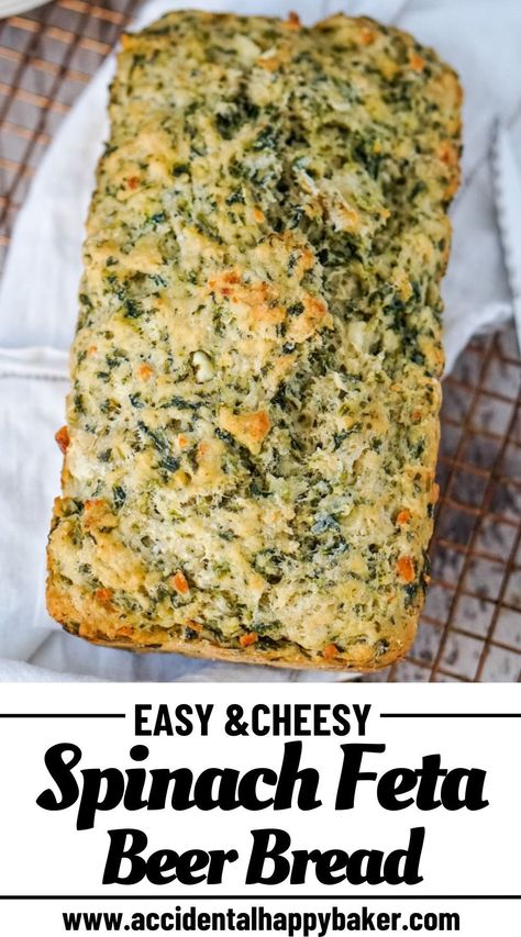 Feta Bread, Amish Friendship Bread Starter Recipes, Easter Side Dishes Recipes, Spinach Bread, Beer Bread Recipe, Buffet Ideas, Spinach Feta, Cooking Bread, Oven Roasted Chicken