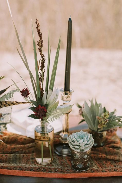 Desert Wedding Decor, Cactus Centerpiece, Succulent Wedding Decor, Succulent Wedding Centerpieces, Elopement Styled Shoot, Southwestern Wedding, K Design, Cactus Wedding, Boho Elopement