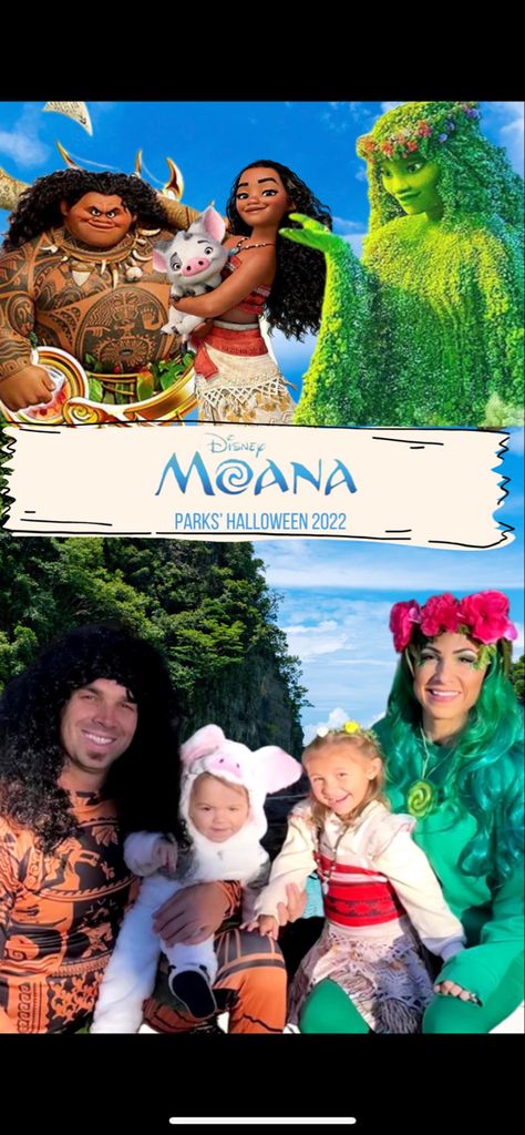 A little bit of costume purchasing and a lot of DIY! Here’s our take on Maui, Pua, Moana and Te Fiti! Enjoy! Moana And Te Fiti, Te Fiti Costume, Costume Family, Te Fiti, Family Costumes, Moana, Costume Party, Maui