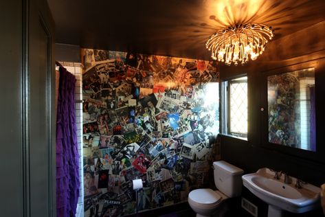 Hollywood Rock n'Roll Mansion - Eclectic - Bathroom - Los Angeles - by Studio Zimmermann Retro Bathroom, Eclectic Bathroom, Retro Bathrooms, Bathroom Decorating, Rocker Chic, 70s Retro, Rock N, Rock N Roll, Mansion