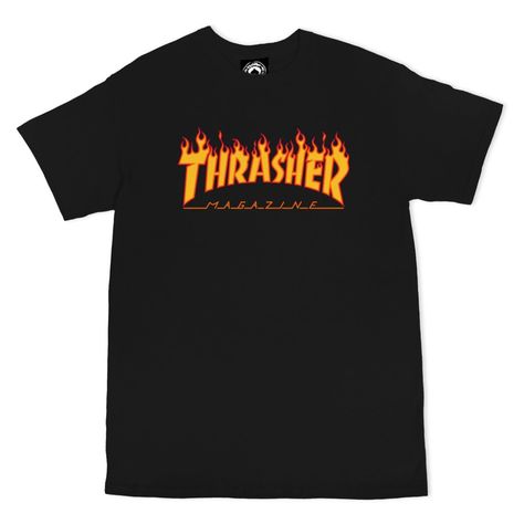 Thrasher Magazine Shop - Thrasher Magazine Flame Logo T-Shirt Thrasher Flame, Thrasher Shirt, Flame Logo, Skate And Destroy, Skater Outfits, Thrasher Magazine, Logo Tees, Logo T Shirt, Tshirt Logo