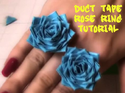 Rose Ring Tutorial, Duct Tape Rose, Rose Rings, Love And Beauty, Ring Tutorial, Symbol Of Love, Pinterest Diy, Duck Tape, Interior D