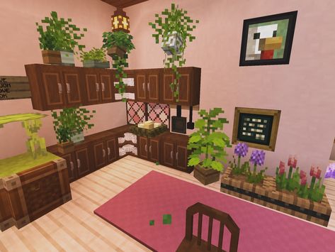 Tiny Kitchen Minecraft, Chisels And Bits Minecraft, Chisel And Bits Minecraft, Kitchen Minecraft, Minecraft Kitchens, Aesthetic Minecraft Builds, Minecraft House Interior, Minecraft Interior, Minecraft Cottage