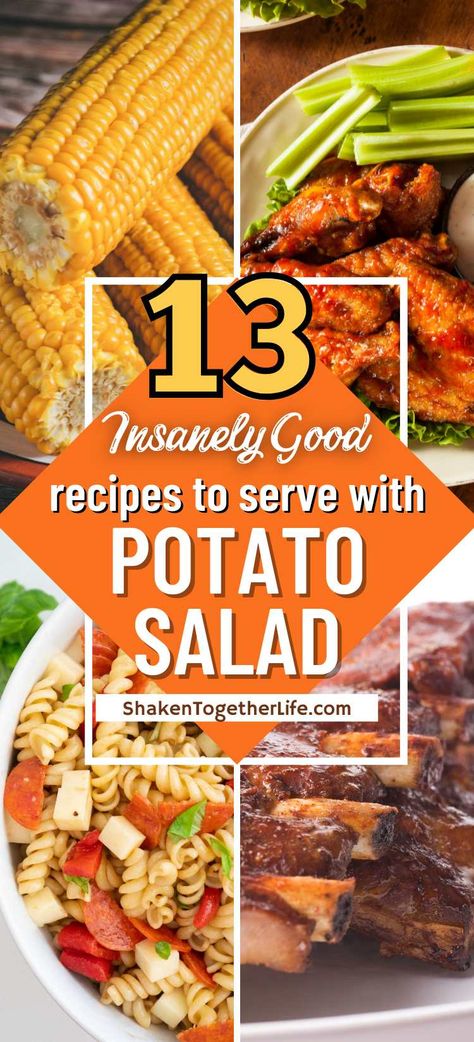 Potato Salad Side Dishes, What To Eat With Potato Salad, What Goes With Potato Salad, Grouper Recipes, Making Potato Salad, Creamy Potato Salad, Creamy Cucumber Salad, Best Pasta Salad, Grilled Sausage