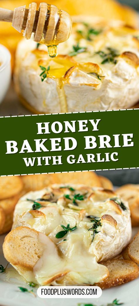 Elevate your entertaining with our baked brie recipe, a savory sensation combining creamy cheese with the bold flavors of garlic and rosemary. Present these baked brie bites in a rustic bread bowl, creating an inviting centerpiece that's as pleasing to the eye as it is to the palate. Whether you're a fan of simple sophistication or seeking healthier options, this dish, finished with a drizzle of honey, is sure to be a hit at your next gathering. Brie Wedge Recipes, Baking Brie In The Oven, Summer Baked Brie, Baked Brie With Garlic, Brie Bread Bowl, Baked Brie Honey, Baked Brie Bites, Easy Baked Brie Recipe, Peach Jalapeno Jam