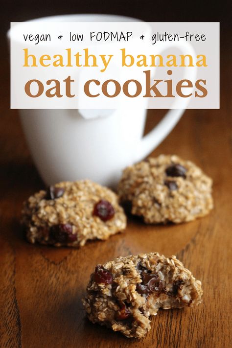 HEALTHY Ibs Recipe, Safe Meals, Banana Cookies Healthy, Quick And Easy Snacks, Fodmap Desserts, Fod Map, Oat Cookie Recipe, Banana Oat Cookies, Fodmap Breakfast